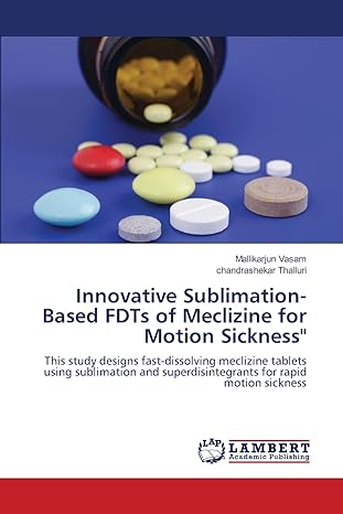 Congratulations to Dr. Mallikarjun Vasam for Book Publication on Innovative FDTs of Meclizine