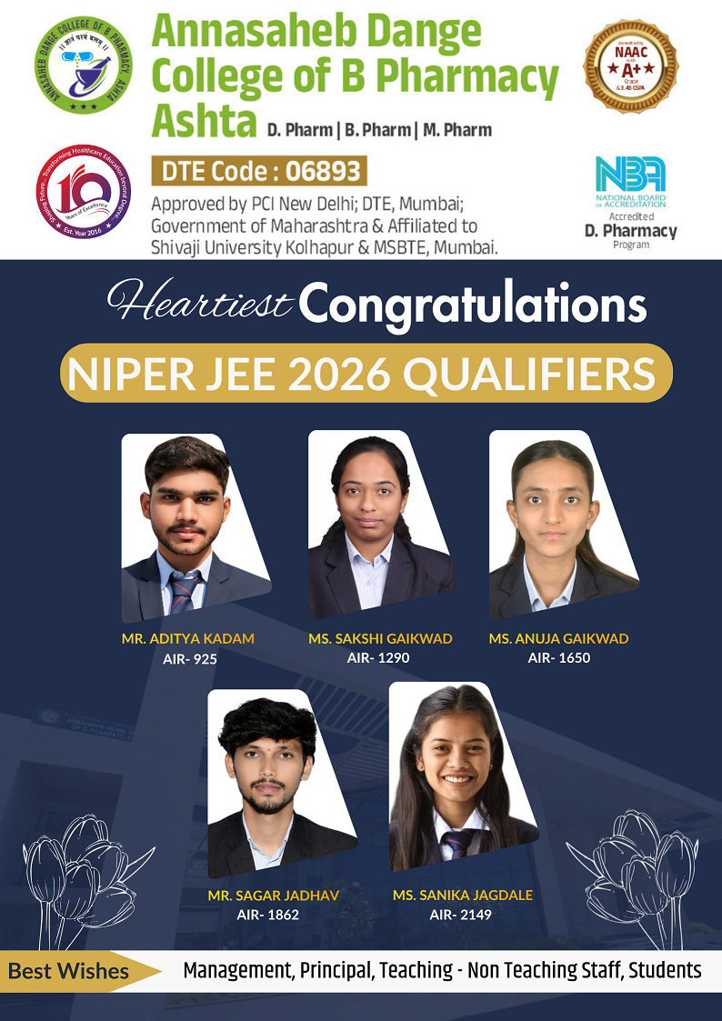 Heartiest Congratulations to NIPER JEE 2026 Qualifiers